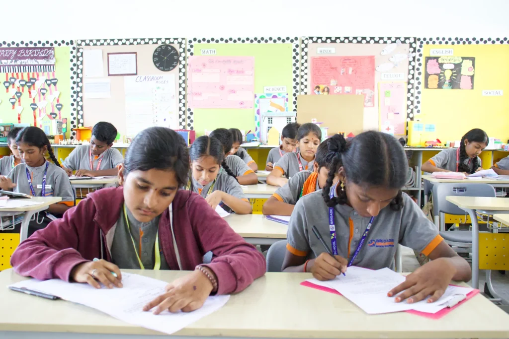 Classroom learning at Brigade Public School, Gurramguda campus