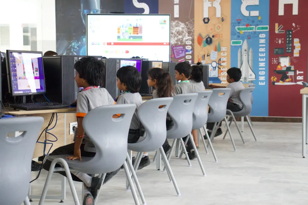 Computer lab at Brigade Public School, Gurramguda campus